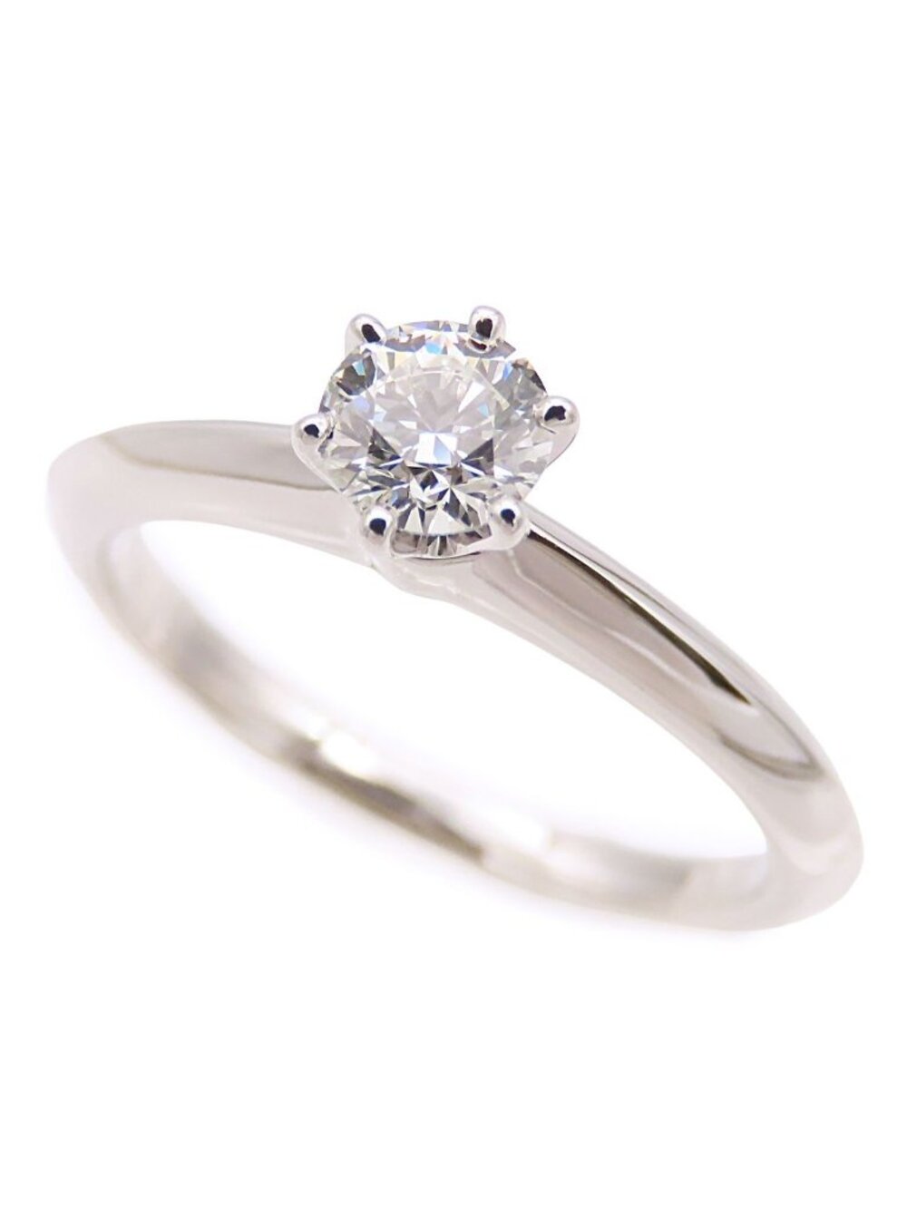 Tiffany & Co Solitaire Ring Platinum I Diamond